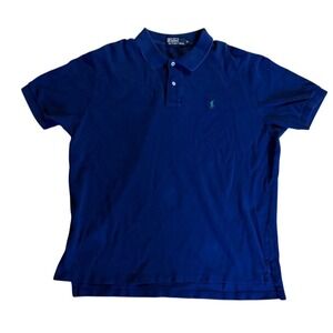 Ralph Lauren Men XL Navy Blue Slim Fit Polo Shirt S/S capsule golf preppy classy